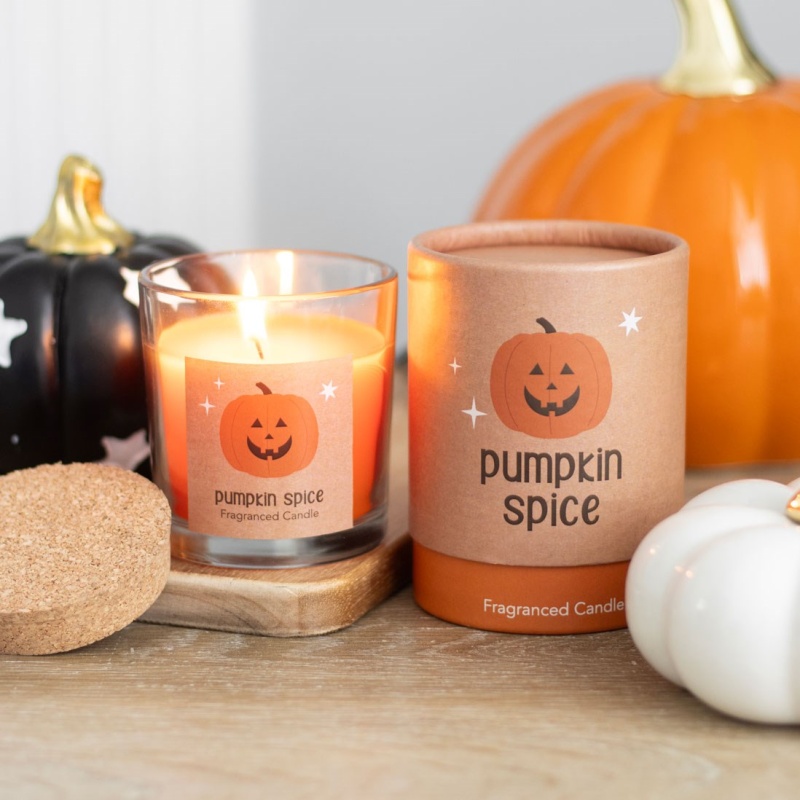 Pumpkin Spice Halloween Candle In Glass Jar Spirit of Equinox